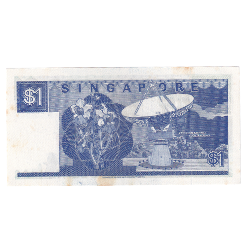 Singapore 1987 1 Dollar VF A/7 988344 Banknote