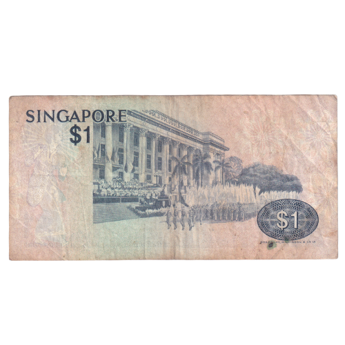 Singapore 1980 1 Dollar F F/63 717398 Banknote