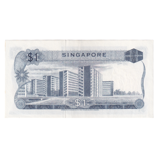 Singapore 1972 1 Dollar VF D/98 268304 Banknote