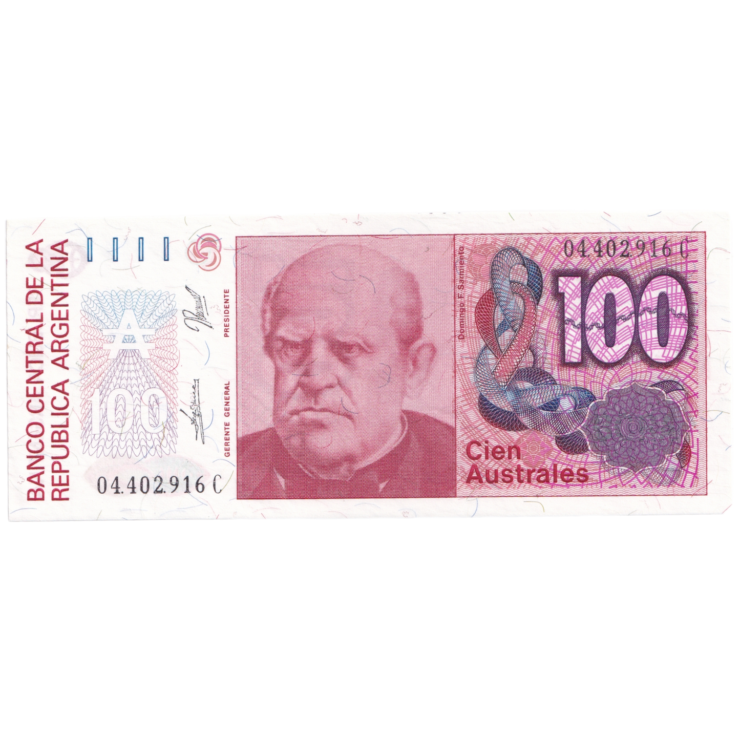 Argentina 1985-1990 100 Australes 04402916C