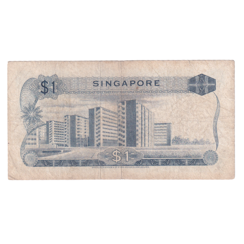 Singapore 1972 1 Dollar F D/19 308335 Banknote