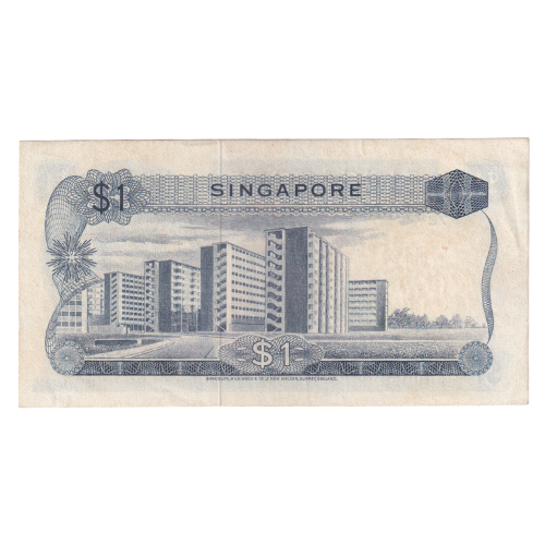 Singapore 1972 1 Dollar VF D/72 576005 Banknote