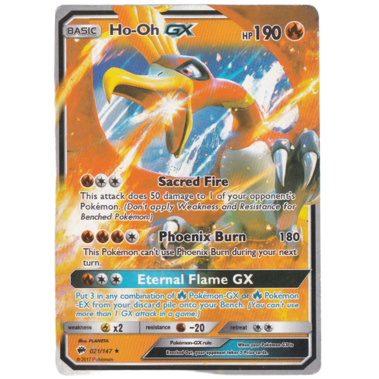 Pokemon Basic HO-OH GX HP 190 Card