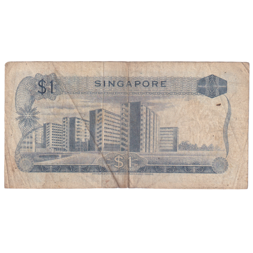 Singapore 1972 1 Dollar F C/39 841171 Banknote