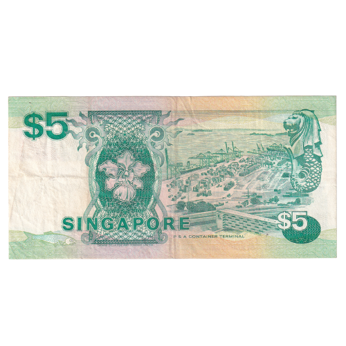 Singapore 1997 5 Dollar VF A/62 717335 Banknote