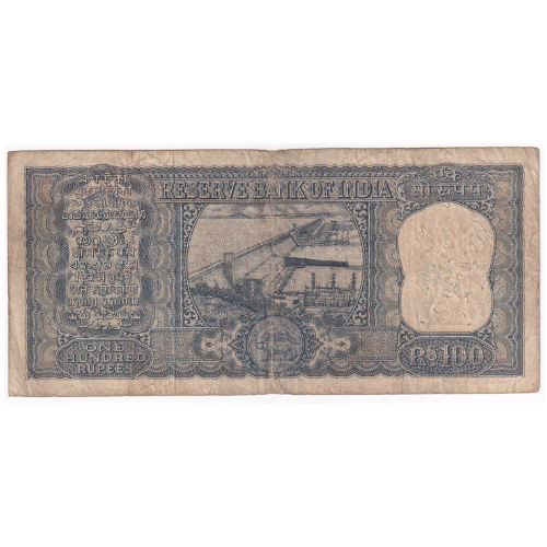 India 1967-70 100 Rupees L.K.Jha 003080