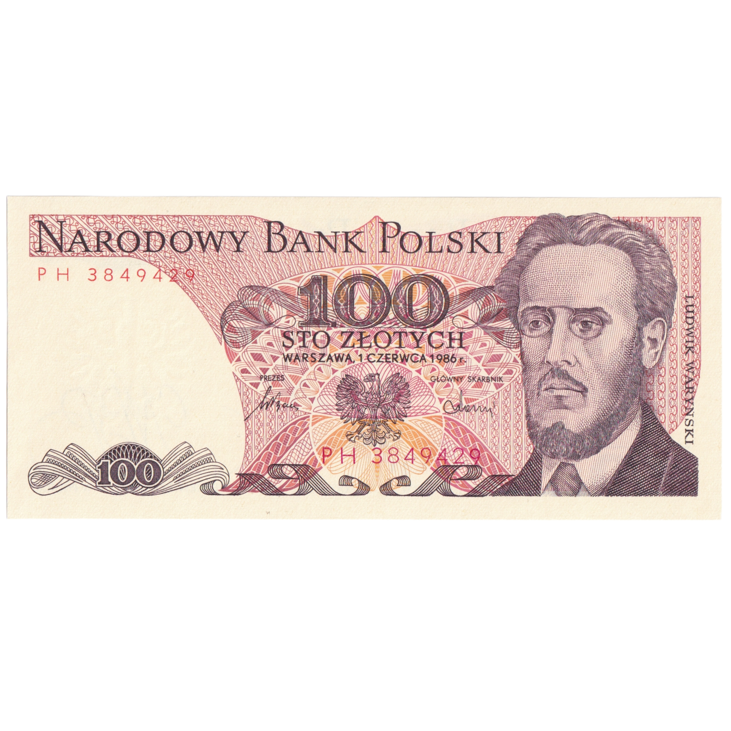 Poland 1986 100 Zlotych UNC PH 3849429 Banknote