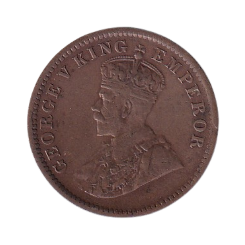 India 1911 1/4 Anna F George V King Emperor Coin