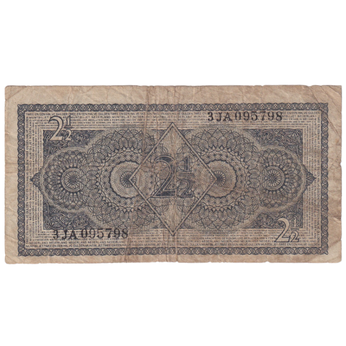 Netherlands 1949 2 1/2 Indie 3JA 095798 Banknote