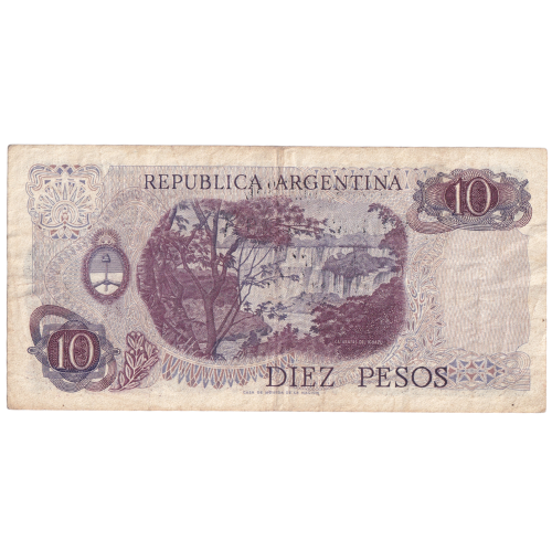 Argentina 1973-1976 10 Pesos VF 86804237C Banknote