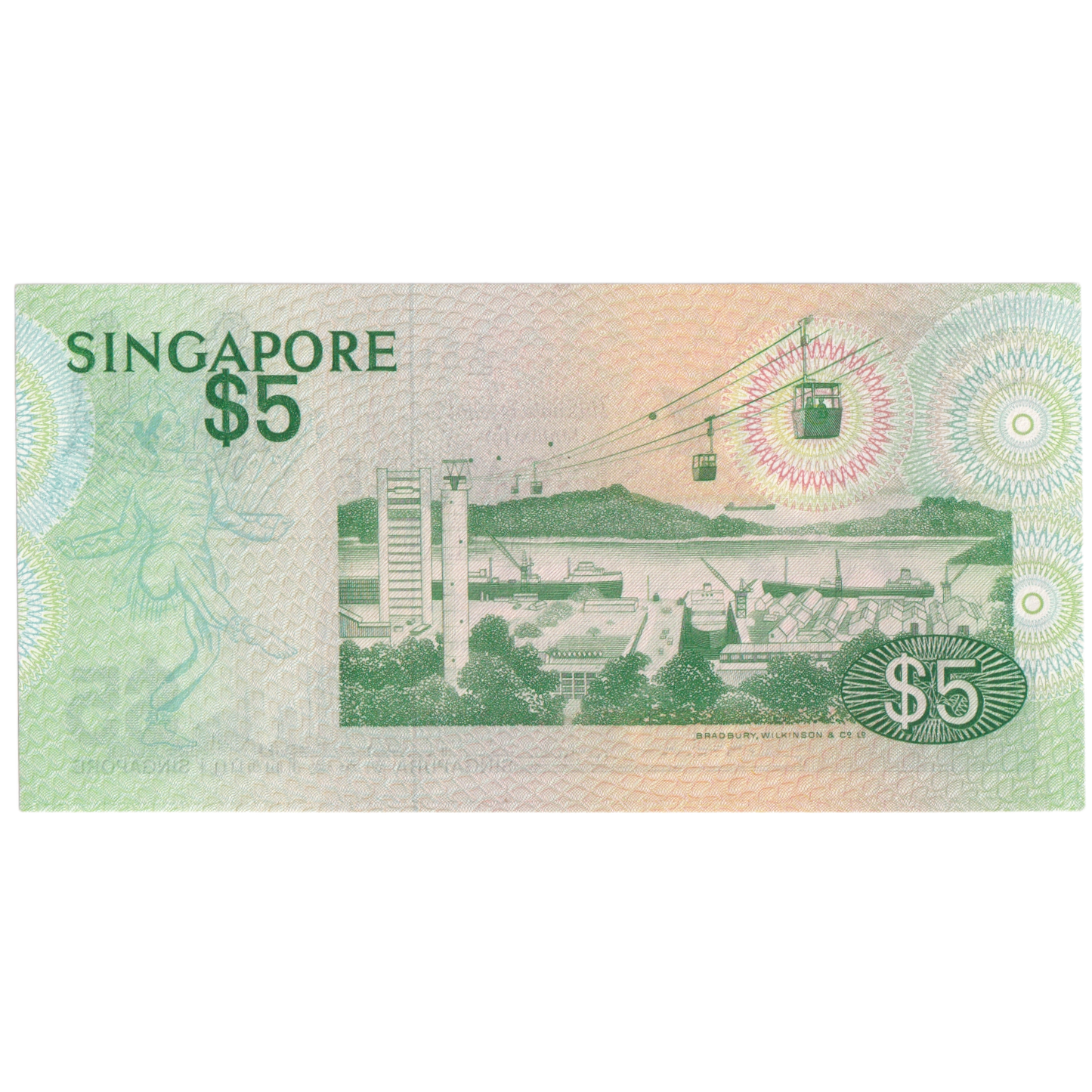 Singapore 1984 5 Dollars UNC A/82 510107 Banknote