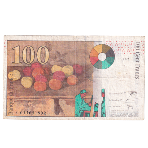 France 1997 100 Cent Francs F C014641892 Banknote