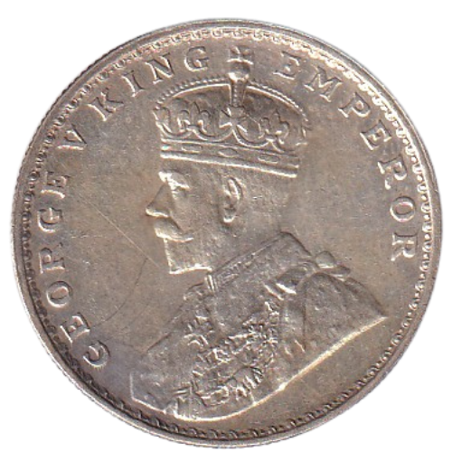 India 1921 1 Rupee AU George V King Emperor Coin (Rare )