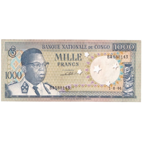 Congo 1964 1000 Francs BA 588143