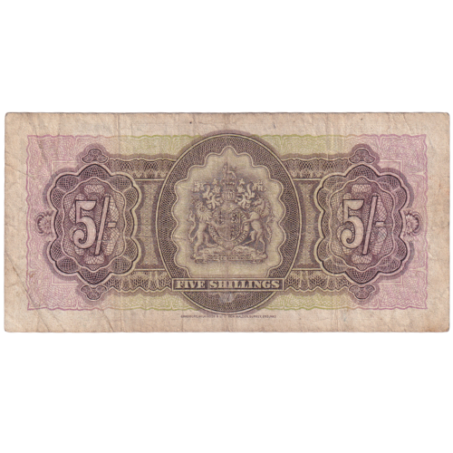 Bermuda Government 1957 5 Shillings P/1 392932 Banknote