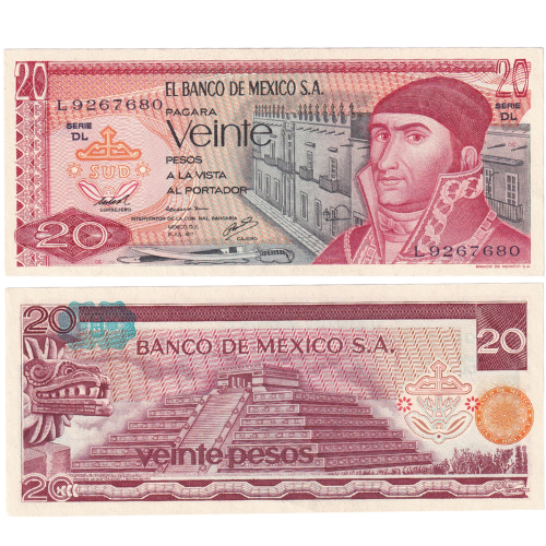 Mexico Set of 3 Notes Circulated