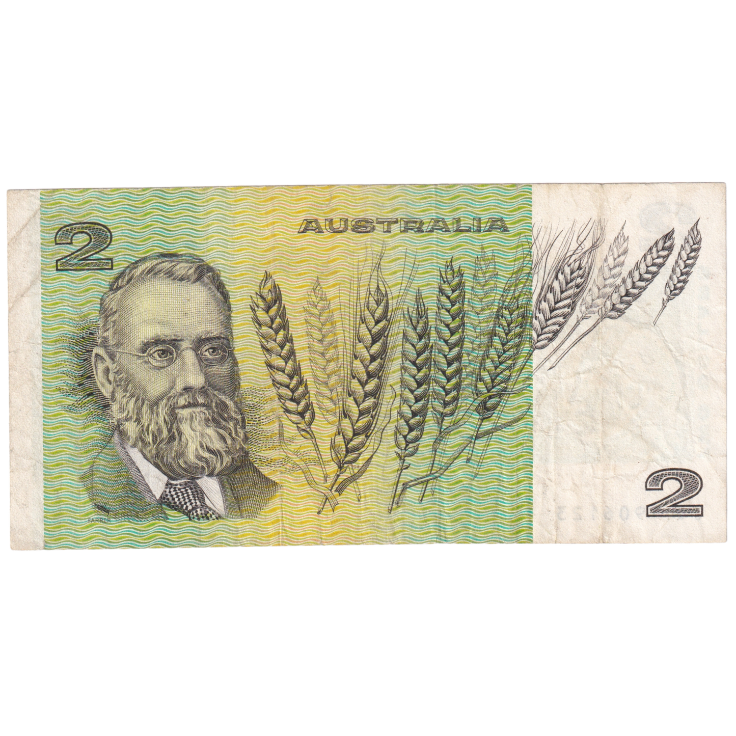 Australia 1966-1973 2 Dollars F JQP 906123 Banknote