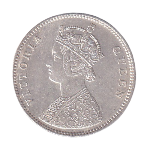 India 1862 1 Rupee VF Victoria Queen Coin