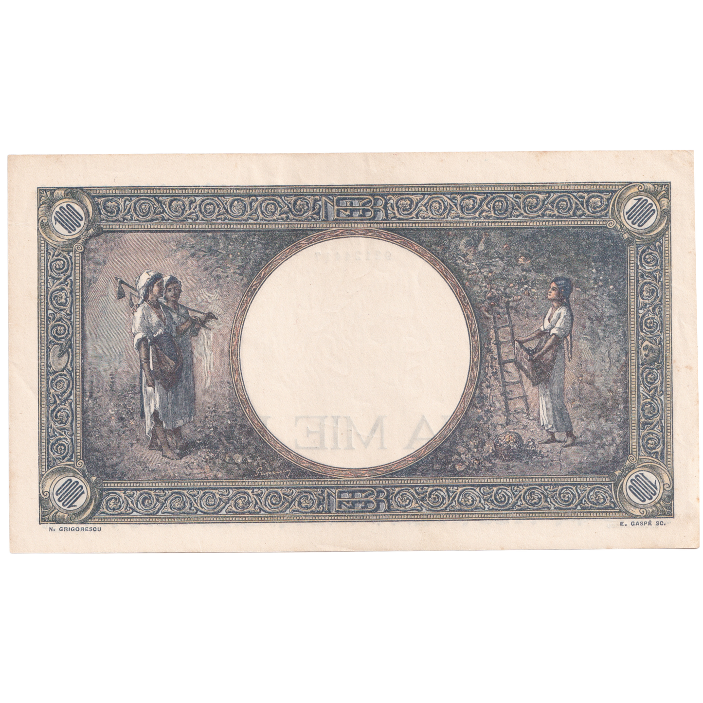 ROMANIA 1945 1000 LEI UNC 92134417 W.3685 0417 Banknote