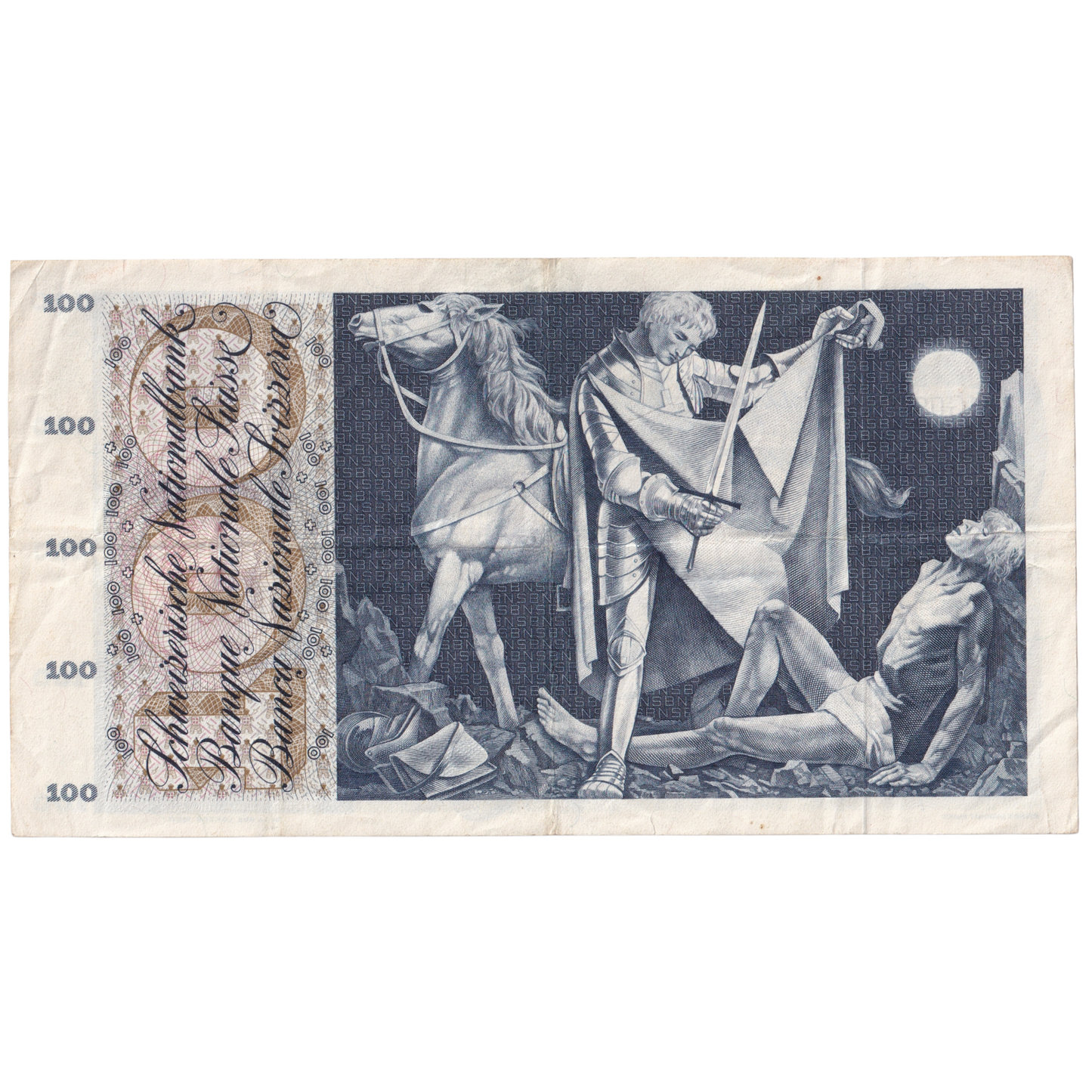SWITZERLAND 1956-1973 100 FRANCS UNC 74G02272 Banknote