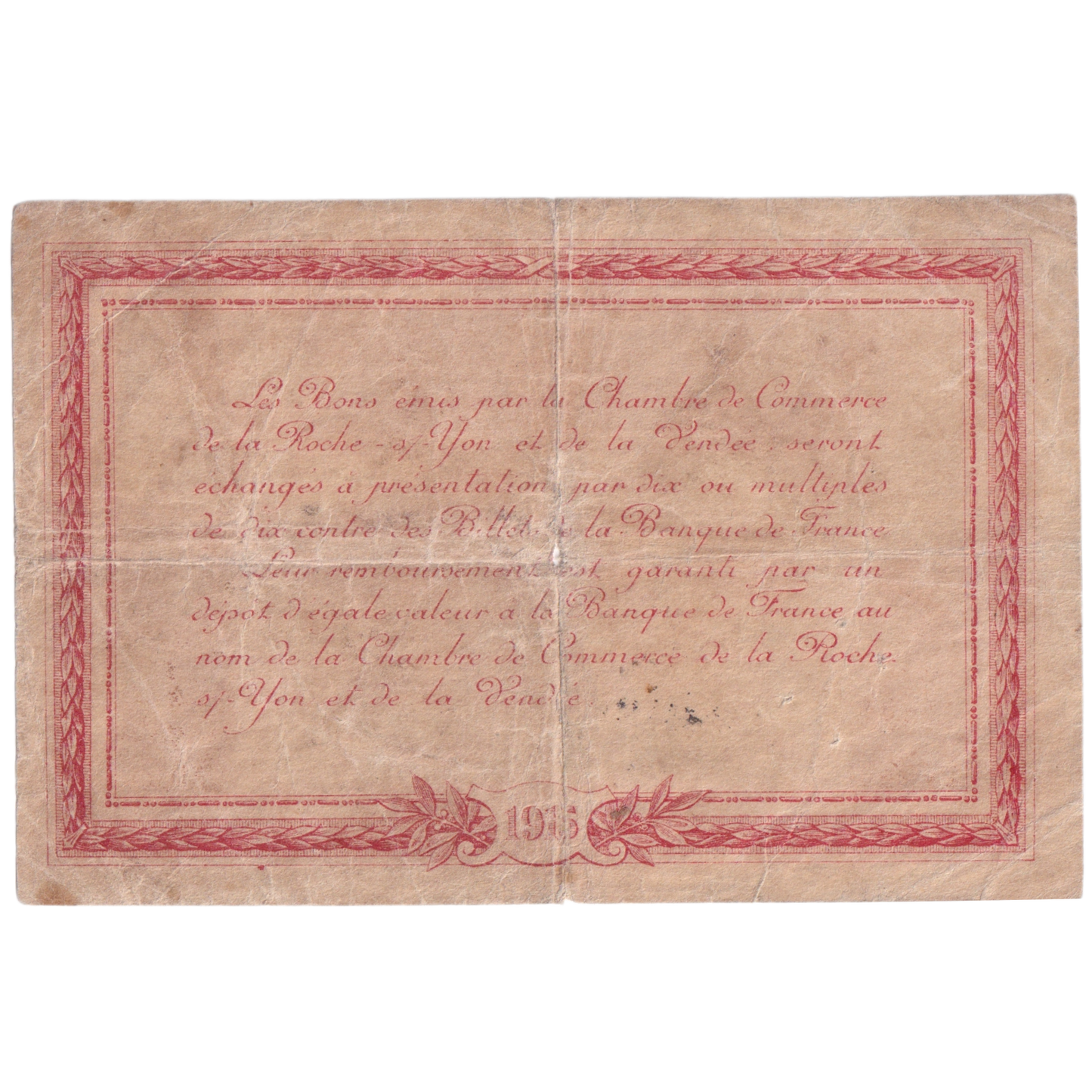 FRANCE 1915 1 FRANC VF 04692 Banknote