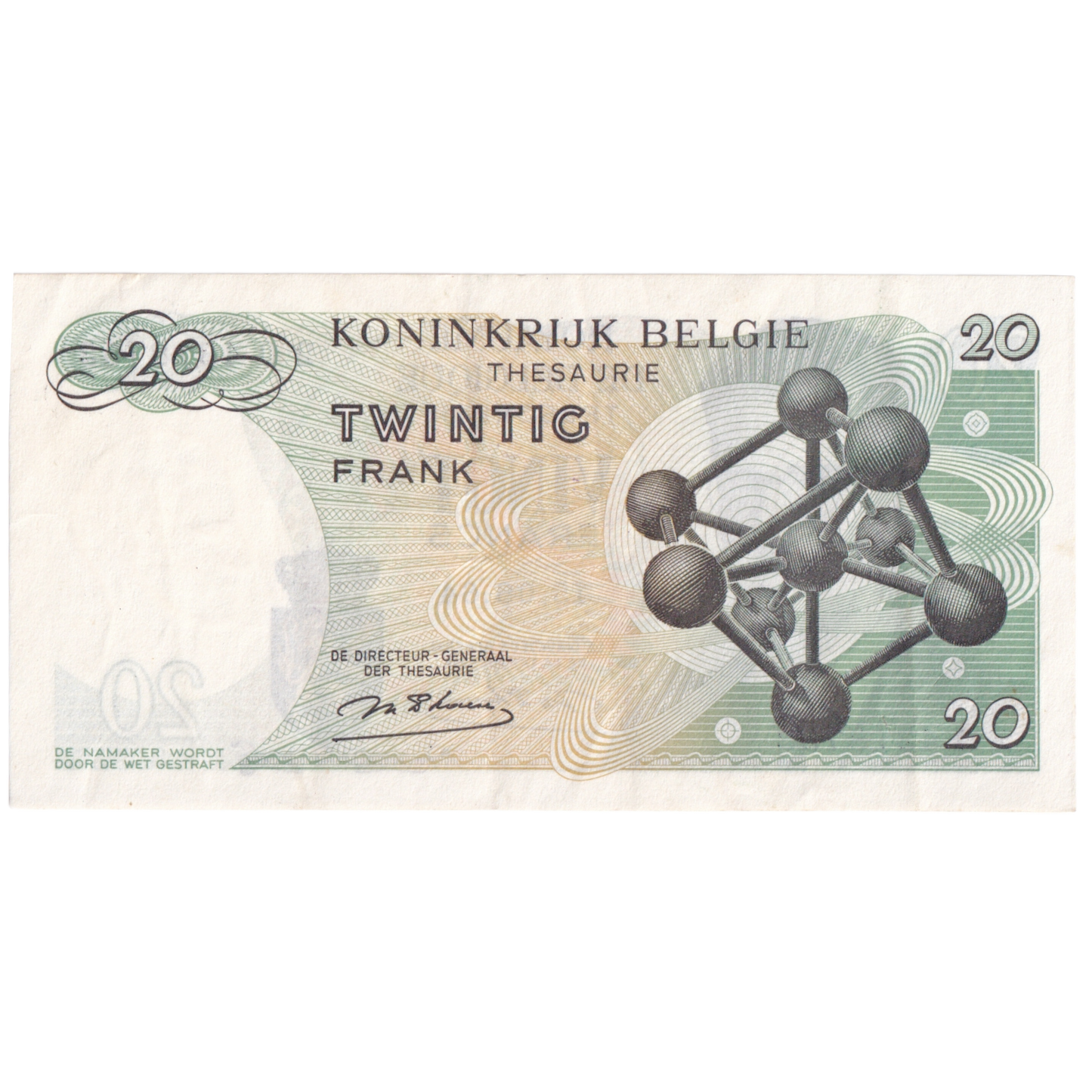 BELGIUM 1964 20 FRANCS UNC 204318753 Banknote