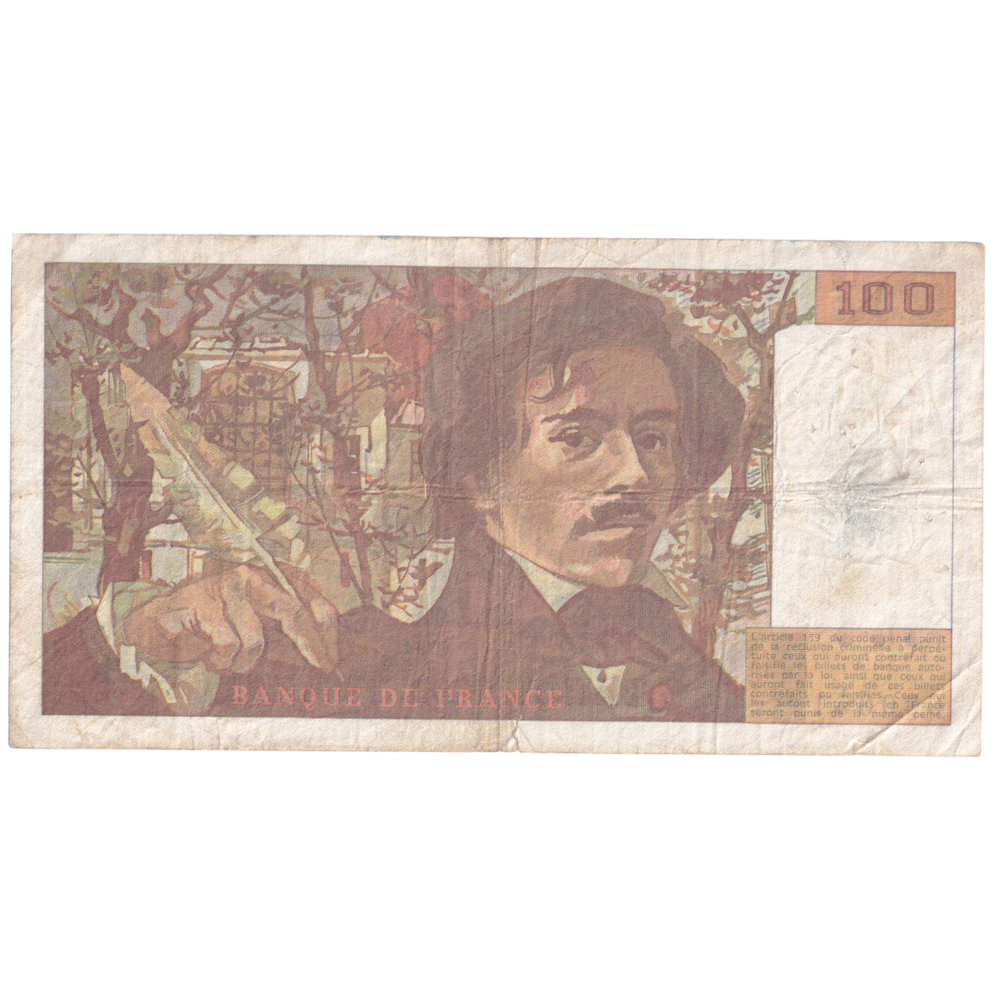 FRANCE 1987 100 FRANCS VF 038233 F. 125 Banknote