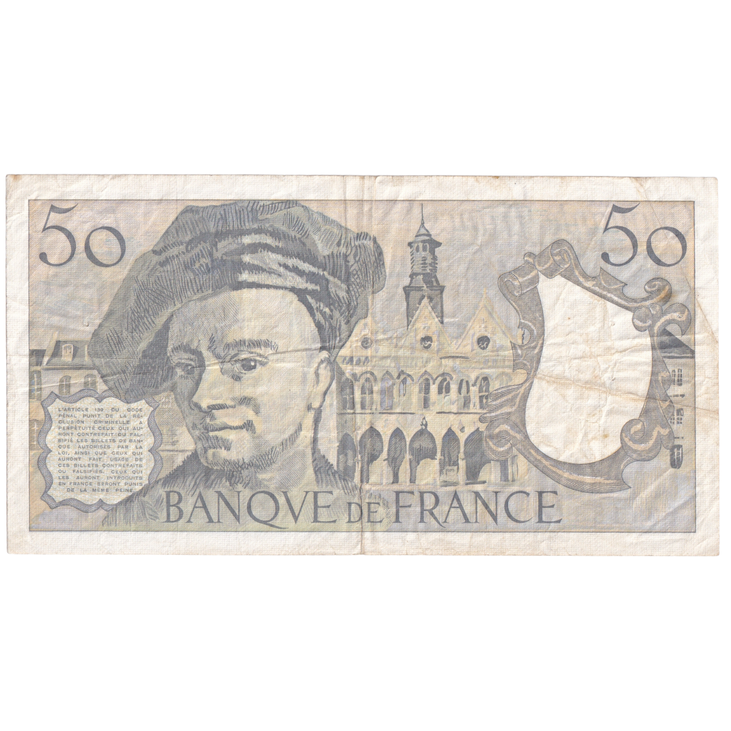 FRANCE 1990 50 FRANCS VF 637188 B.59 Banknote