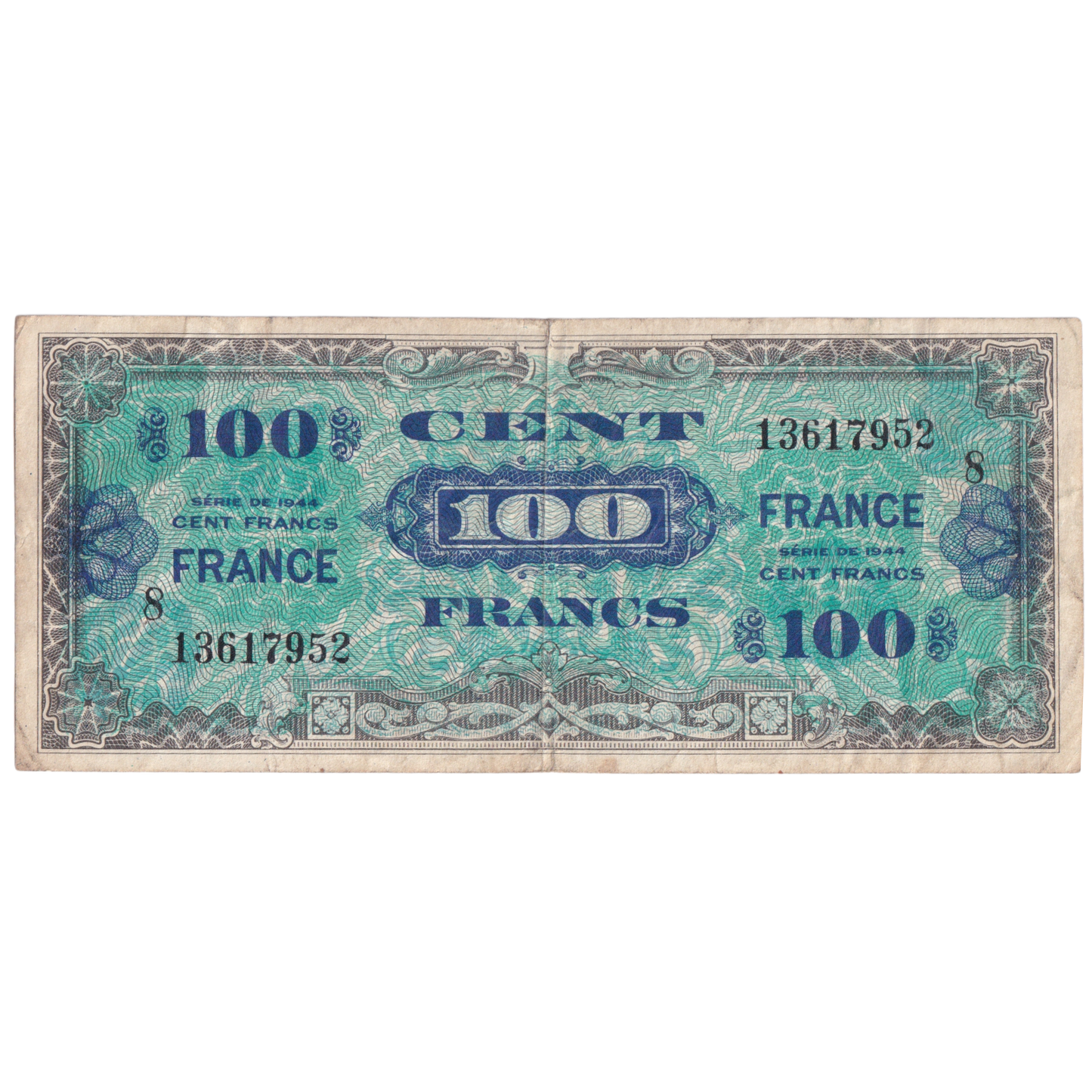 FRANCE 1944 100 FRANCS AUNC 13617952 Banknote