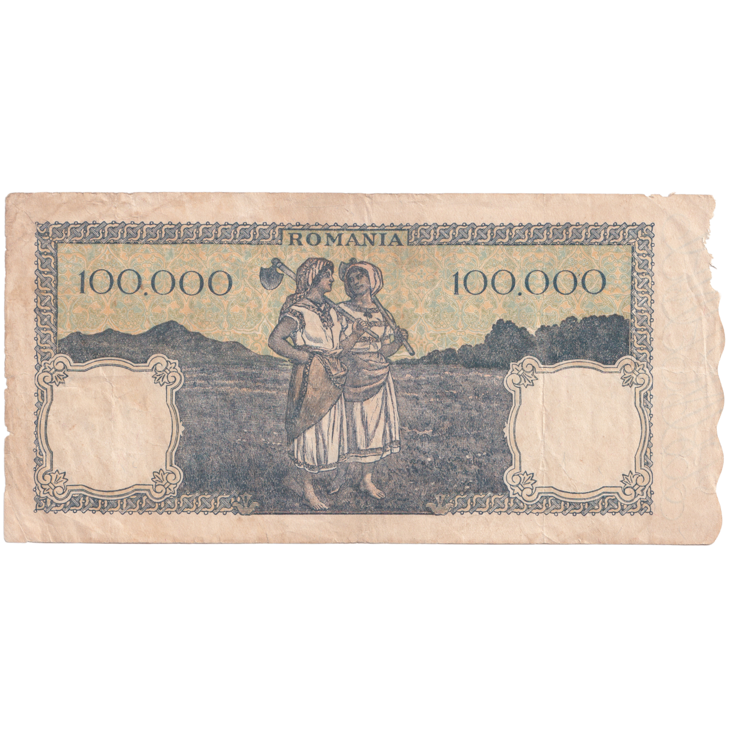 ROMANIA 1945-1947 100.000 LEI G 0682189 Banknote