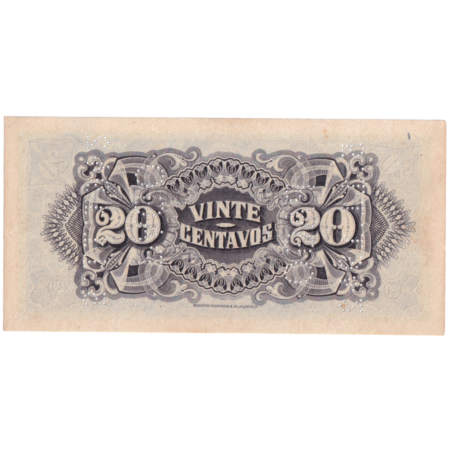 MOZAMBIQUE 1933 20 CENTAVOS AUNC 302,187 Banknote