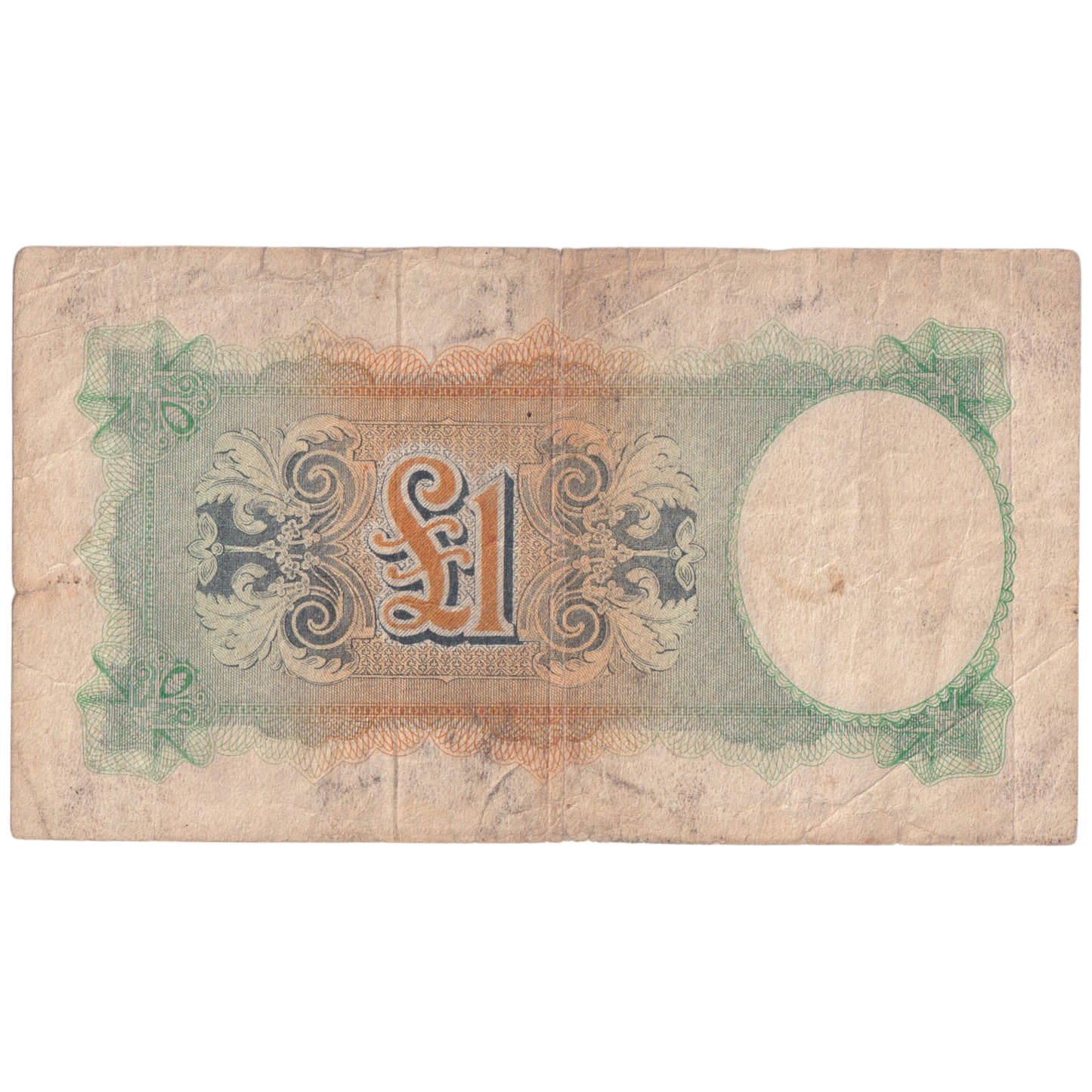 BRITISH MILITARY AUTHORITY 1942-1947 1 POUND EF 4IS 011243 Banknote