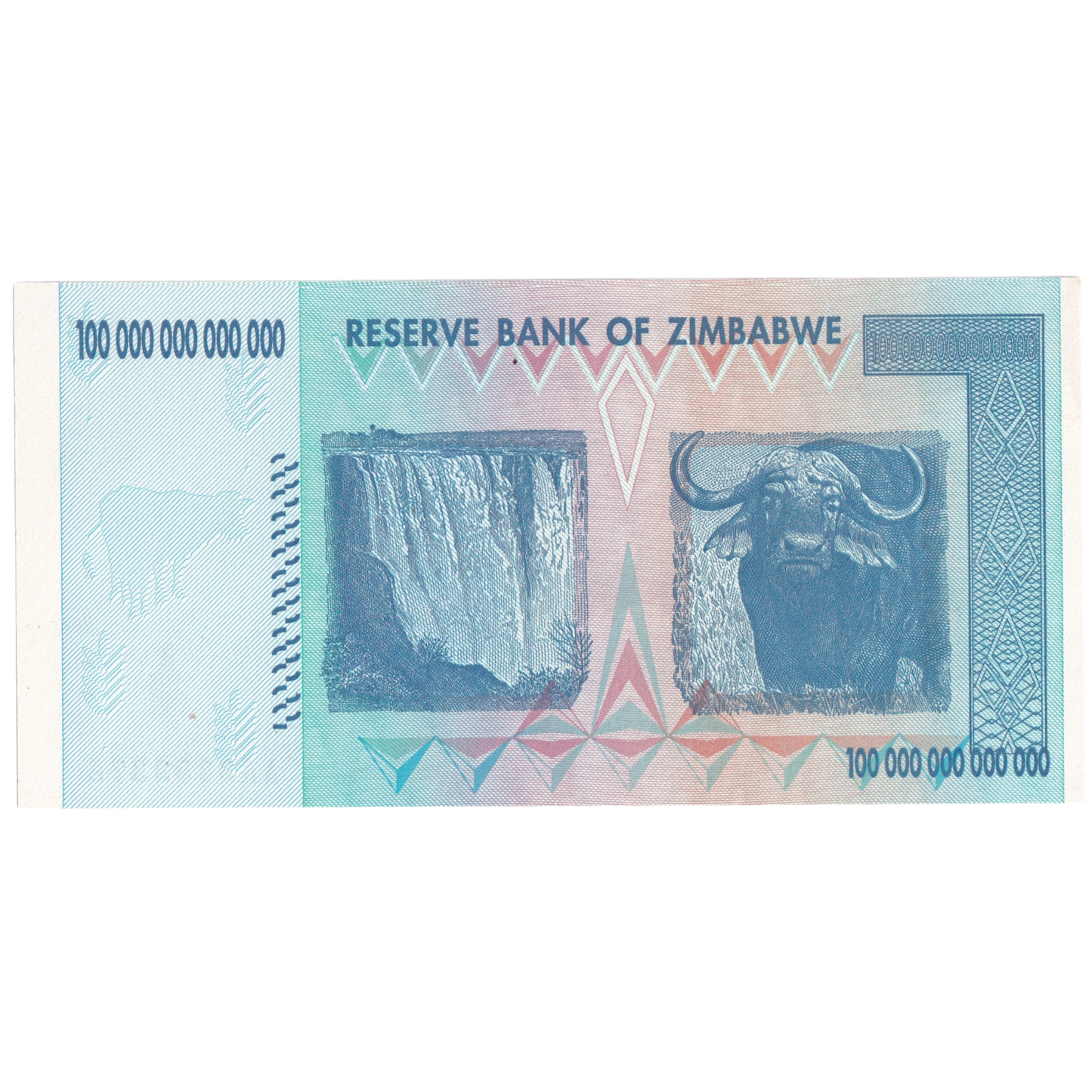 ZIMBABWE 2008 100 TRILLION DOLLARS UNC AA3153376 Banknote