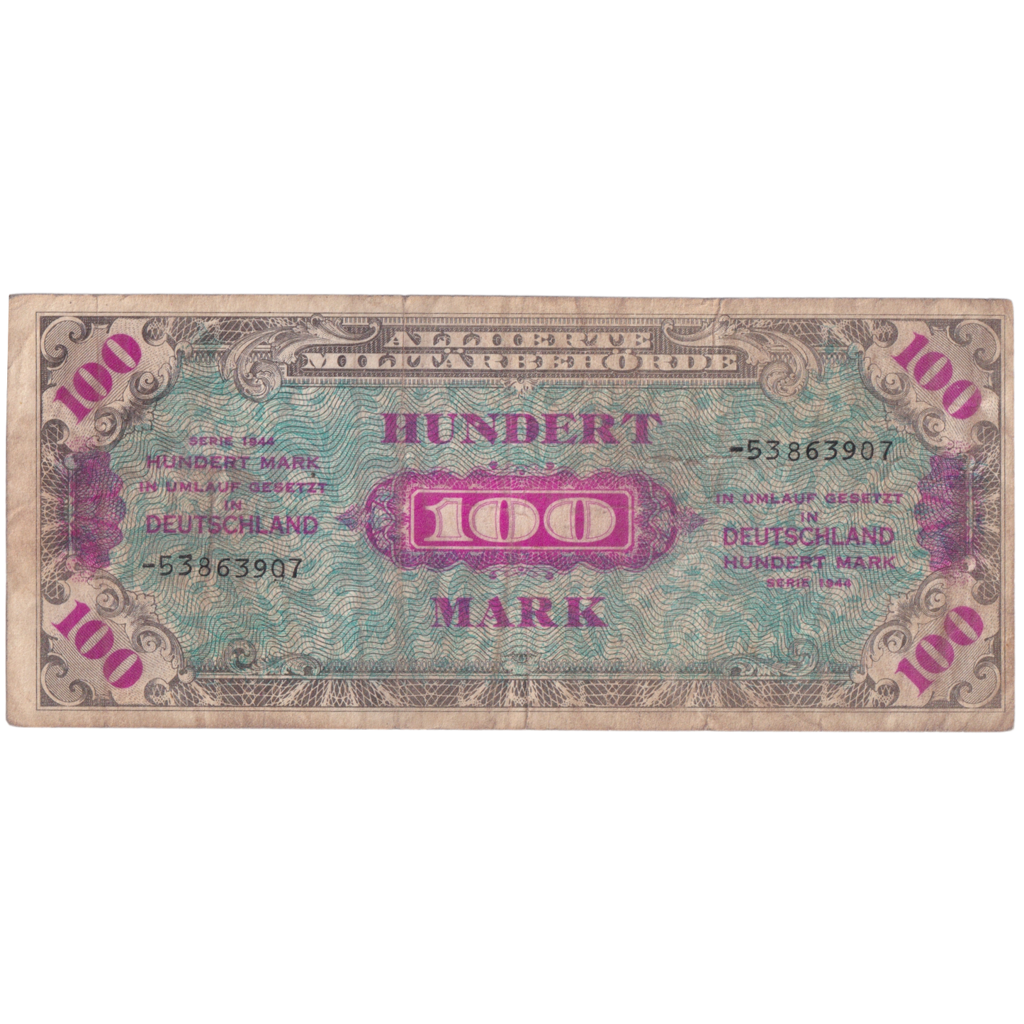 GERMANY 1944 100 MARK EF -53863907 Banknote