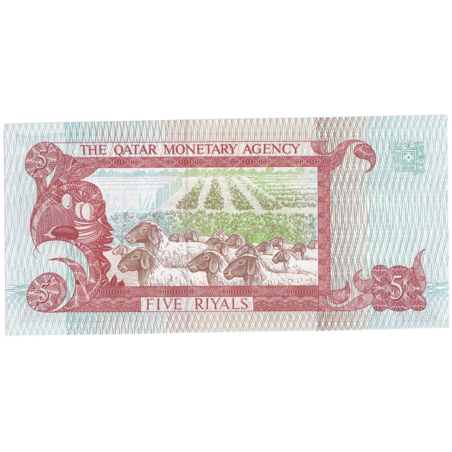 QATAR 1980- 1989 5 RIYALS UNC 105336 Banknote