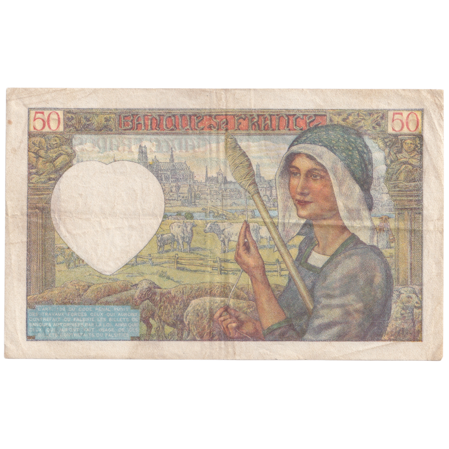 FRANCE 1942 50 FRANCS F B.174 69904 Banknote