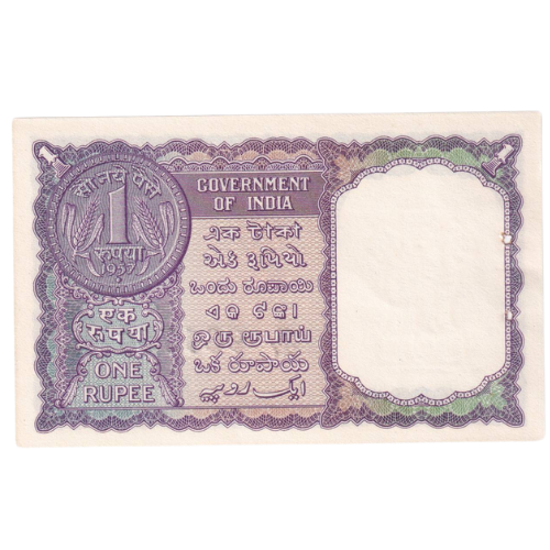 India 1957 1 Rupee F H27 931747 Banknote