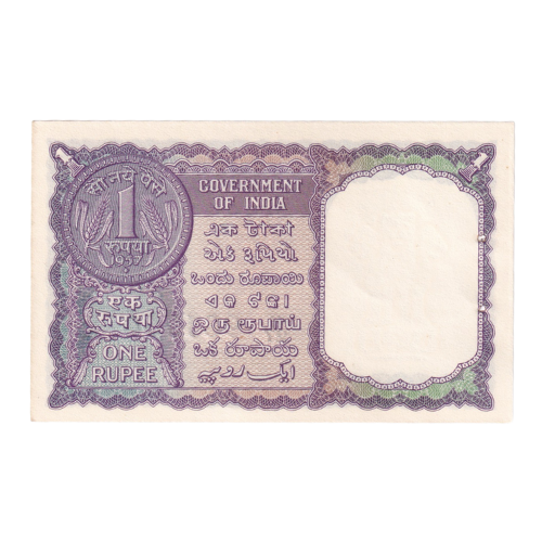 India 1957 1 Rupee F H27 931749 Banknote