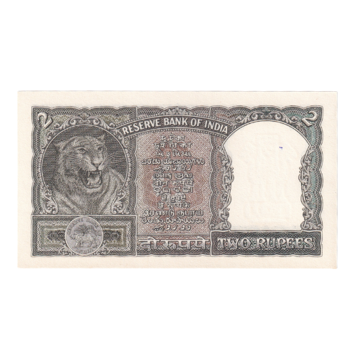 India 1965 2 Rupees F B77 756970 Banknote