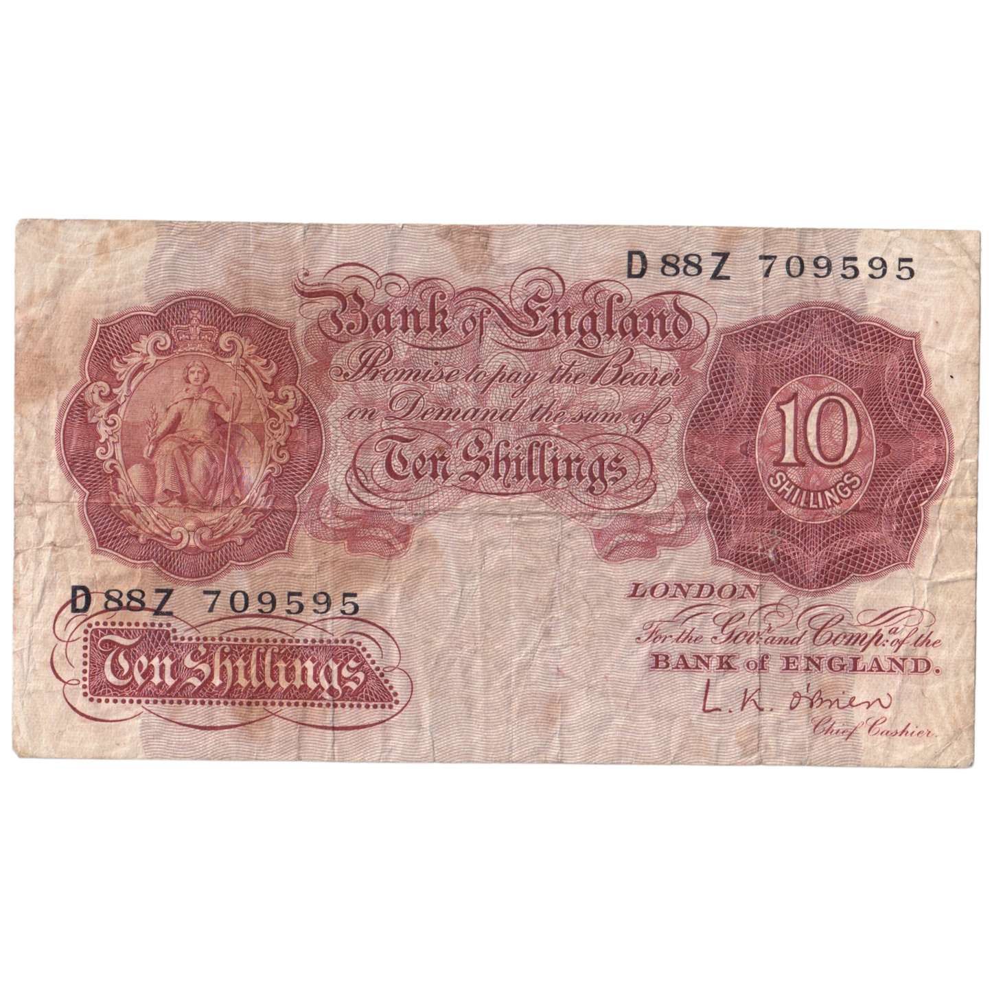 England 1928-1948 10 Shillings D88Z 709595