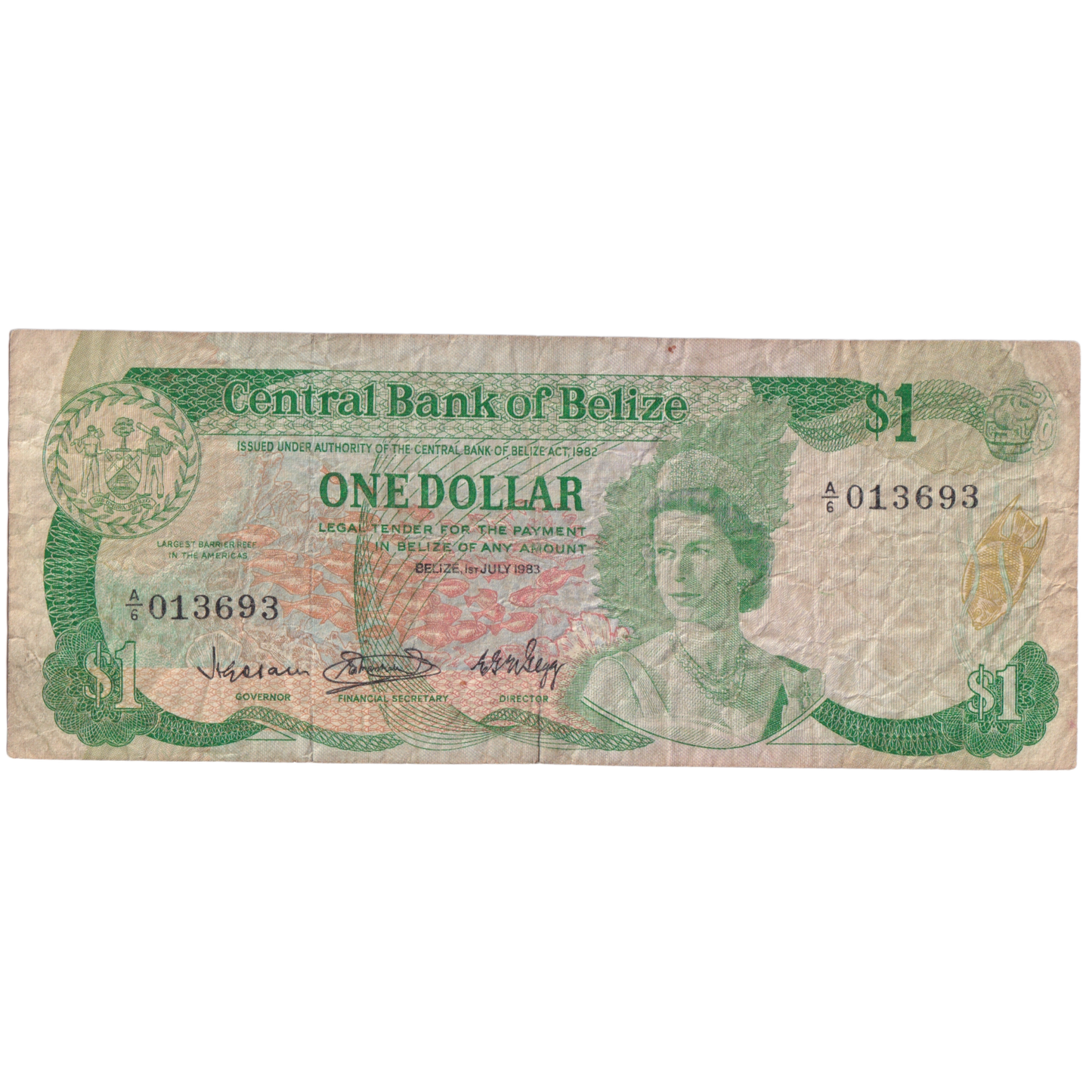 Belize 1983 1 Dollar 013693