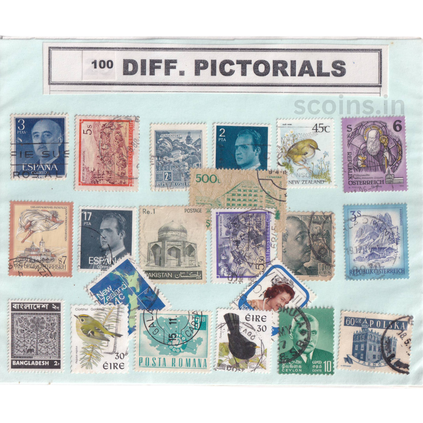 WORLD 100 DIFF PICTORIALS