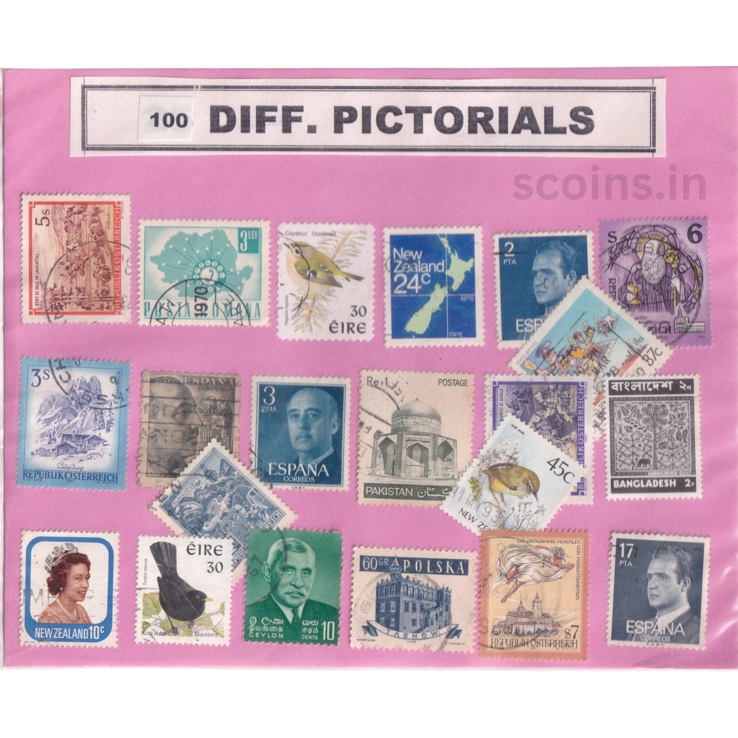 WORLD 100 DIFF PICTORIALS