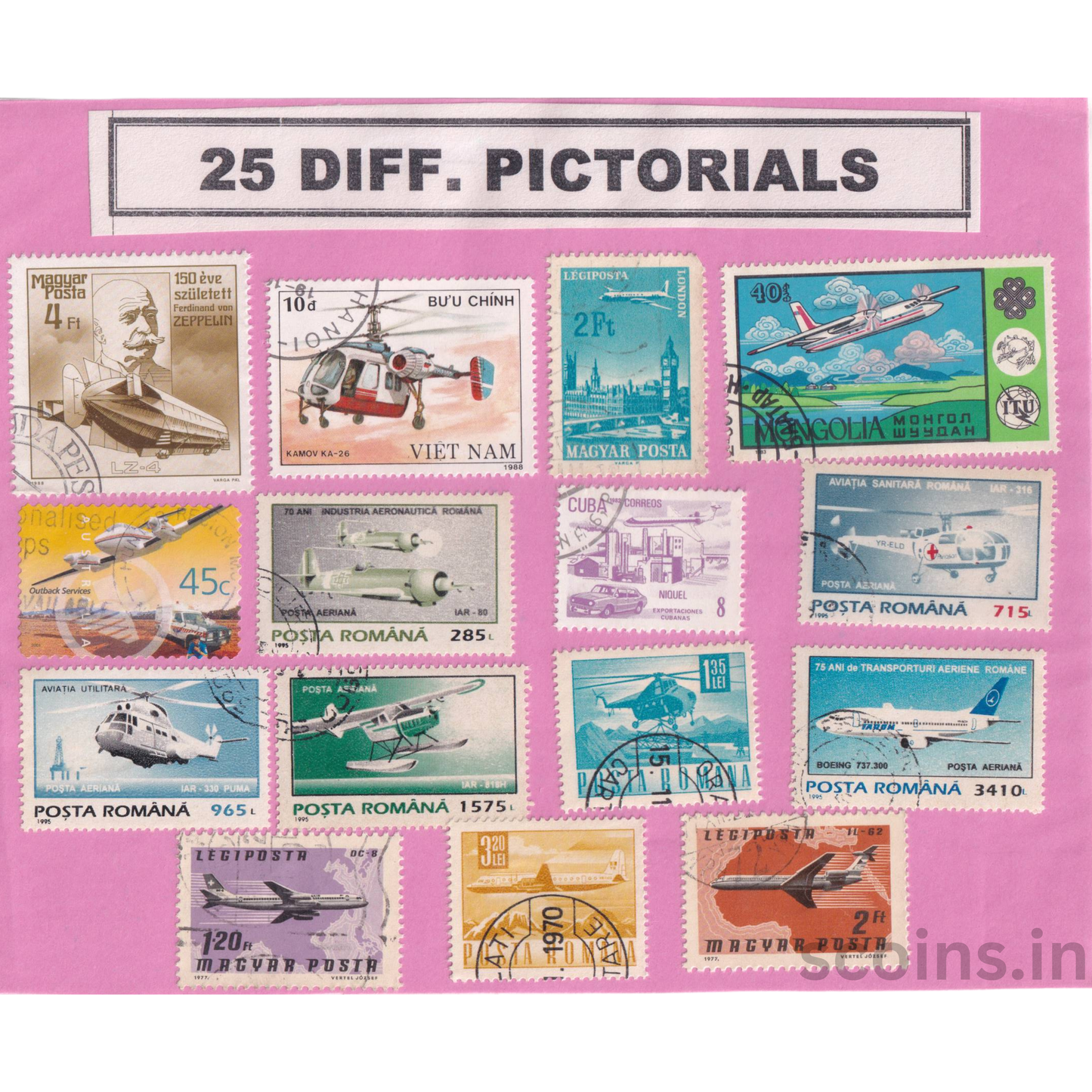 WORLD 25 DIFF PICTORIALS