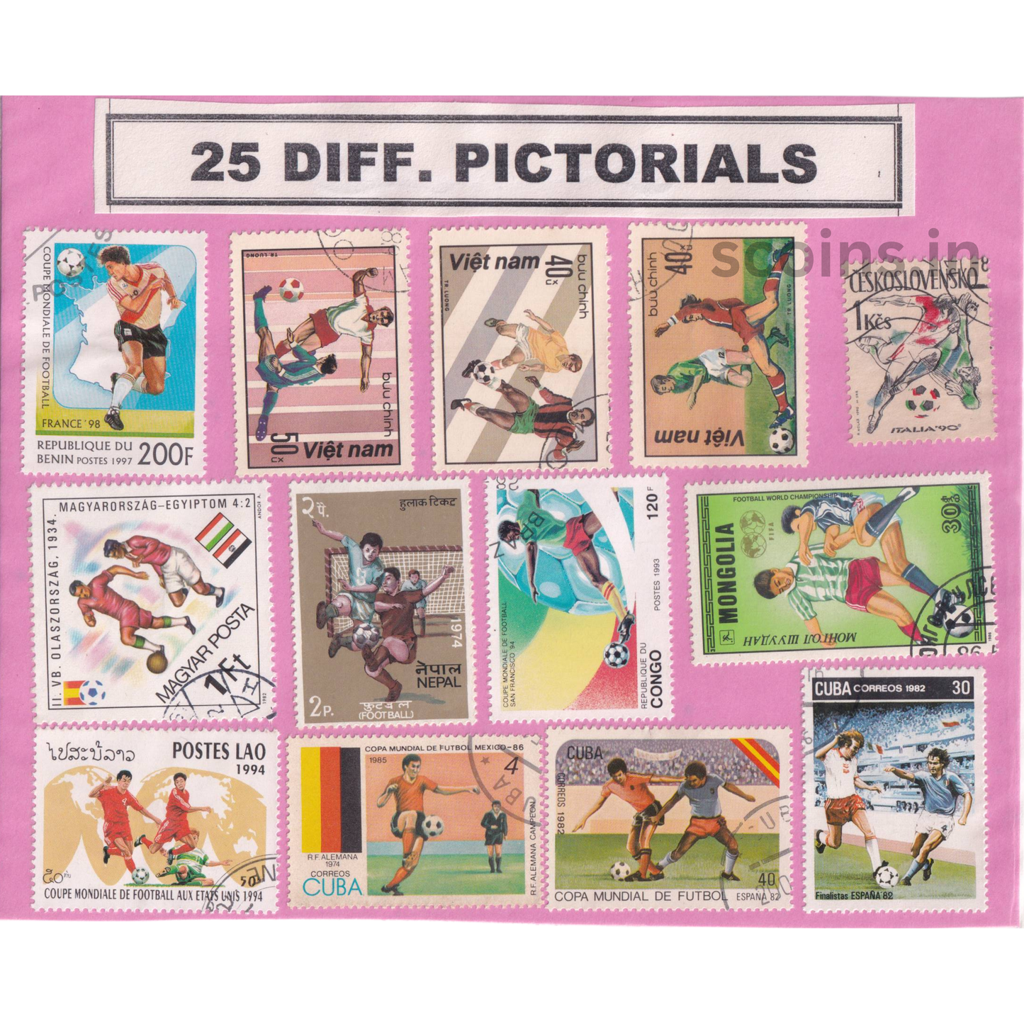 WORLD 25 DIFF PICTORIALS