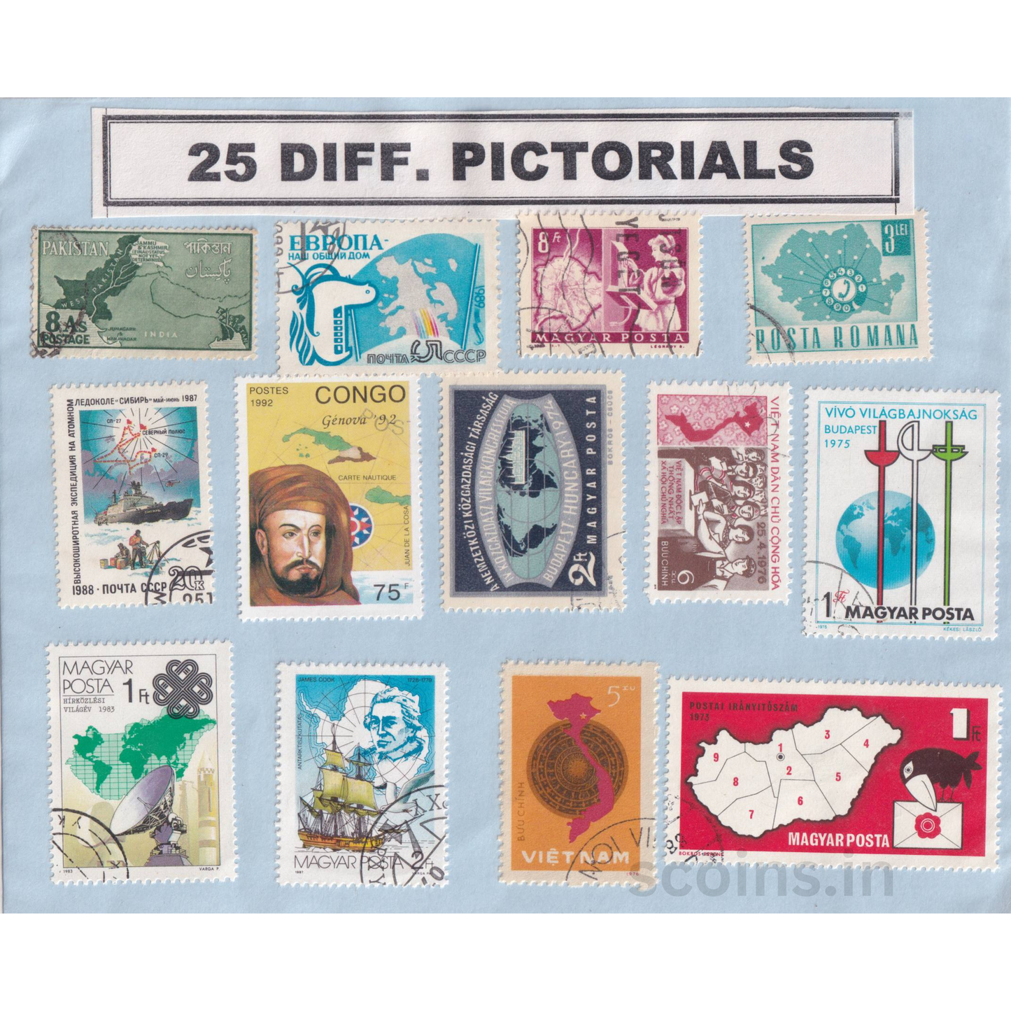 WORLD 25 DIFF PICTORIALS