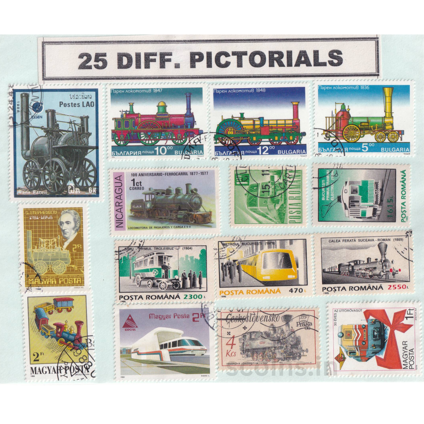 WORLD 25 DIFF PICTORIALS