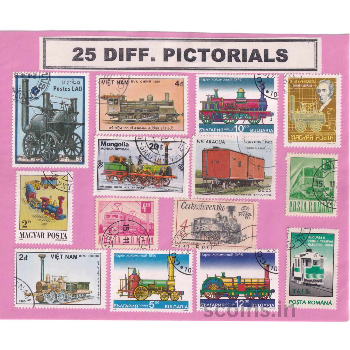 WORLD 25 DIFF PICTORIALS