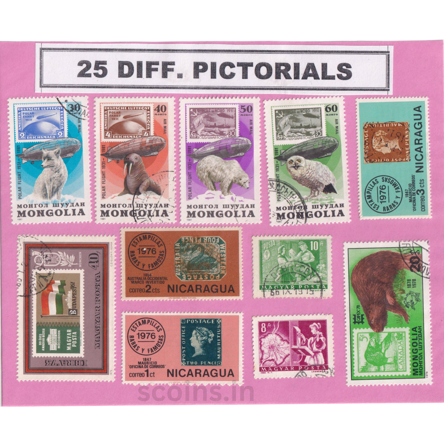 WORLD 25 DIFF PICTORIALS