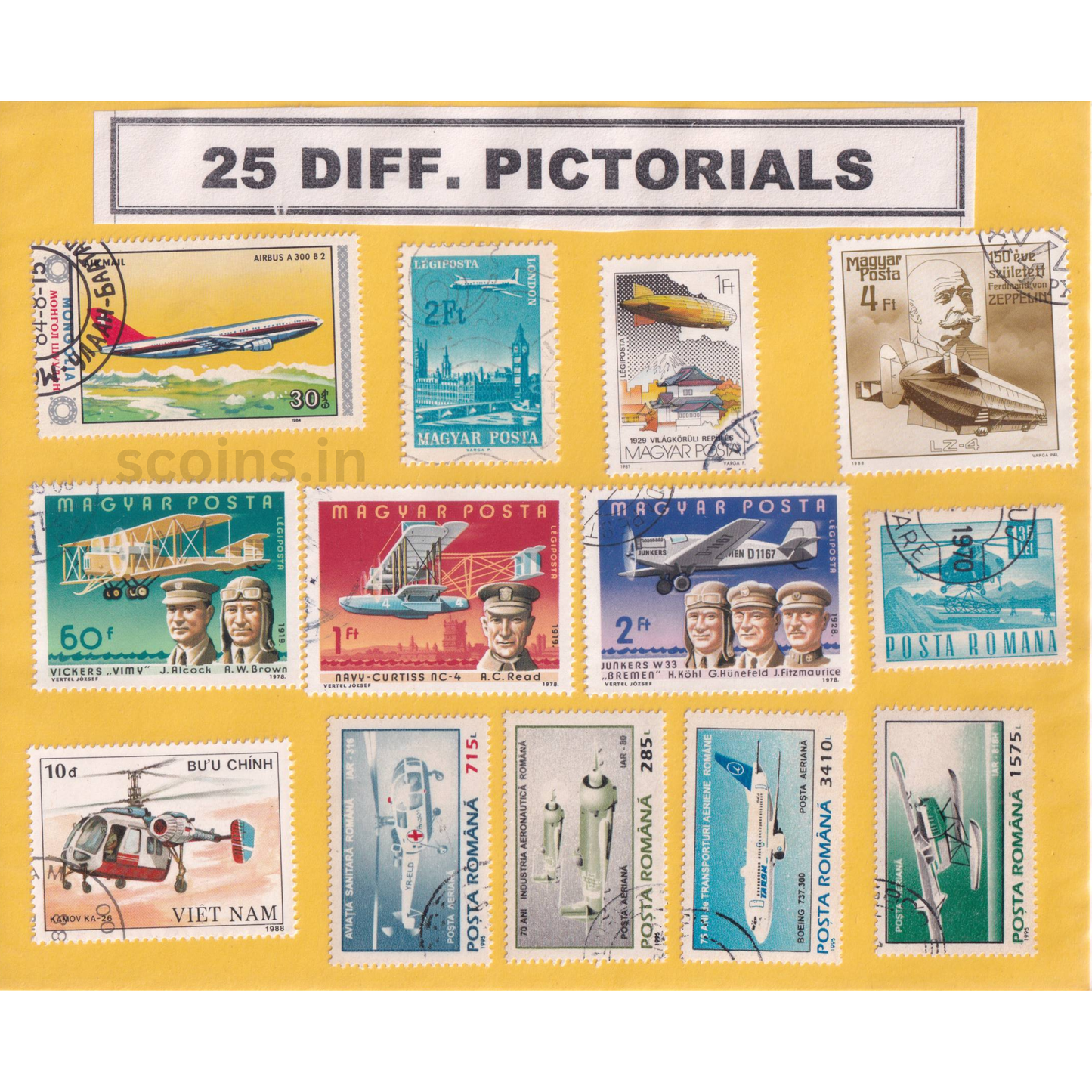 WORLD 25 DIFF PICTORIALS